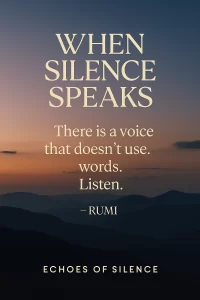 When Silence Speaks: A Lesson from Rumi
